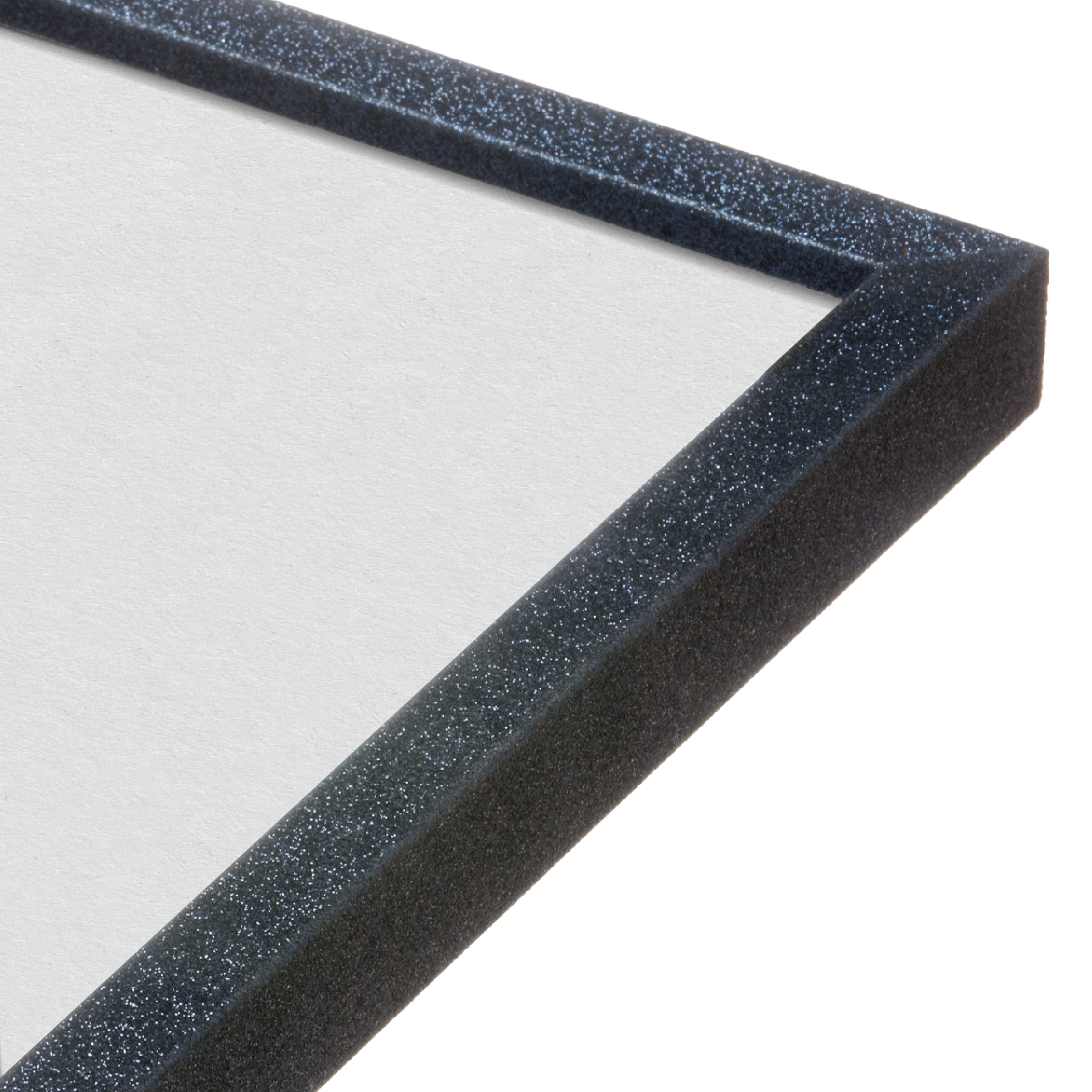 colbalt glitter wall frame corner close up