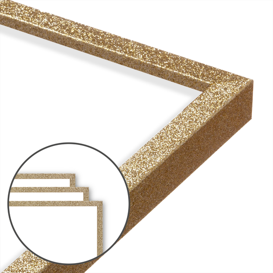 Gold Glitter Wall Frame, Set of 3