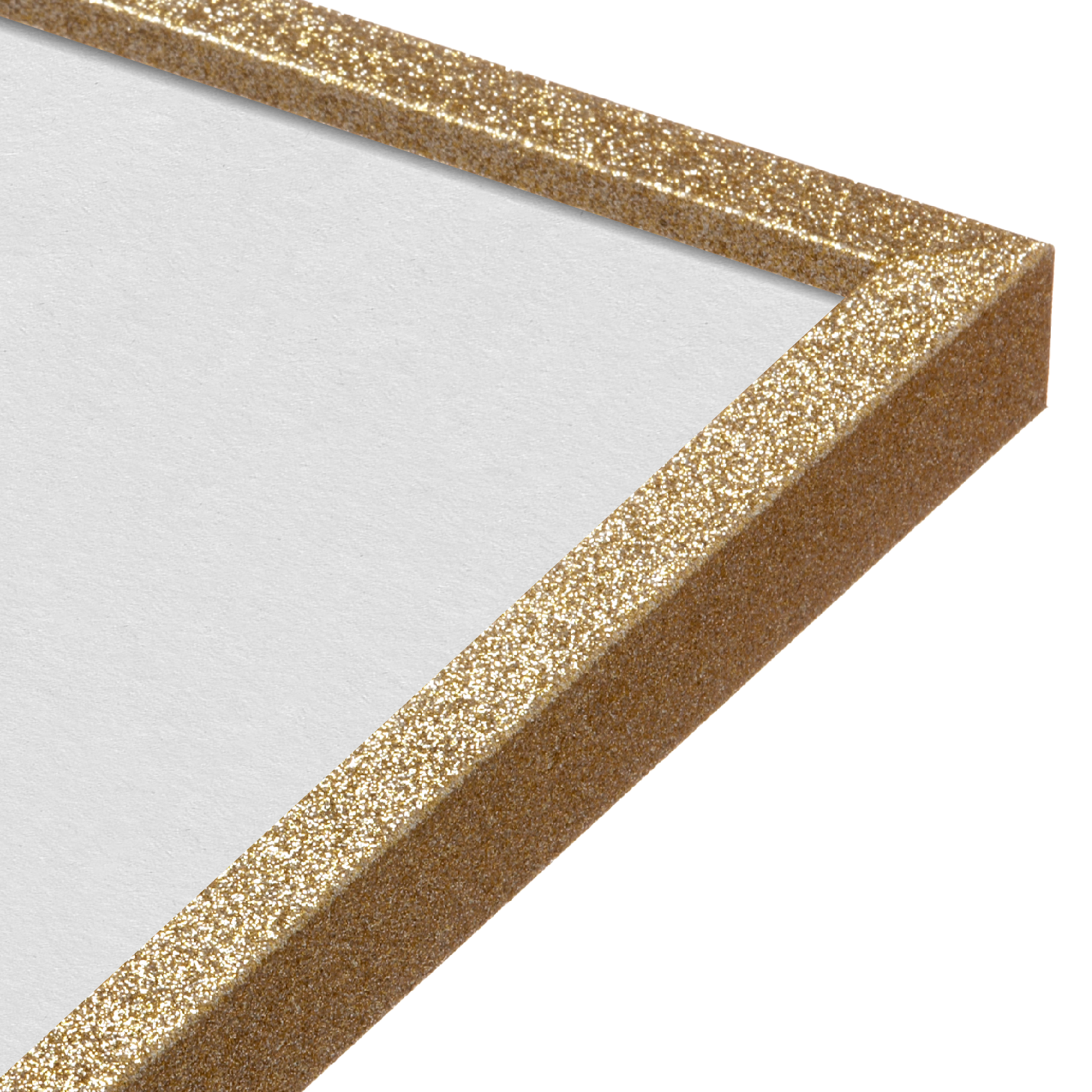 Gold Glitter wall frame corner close-up