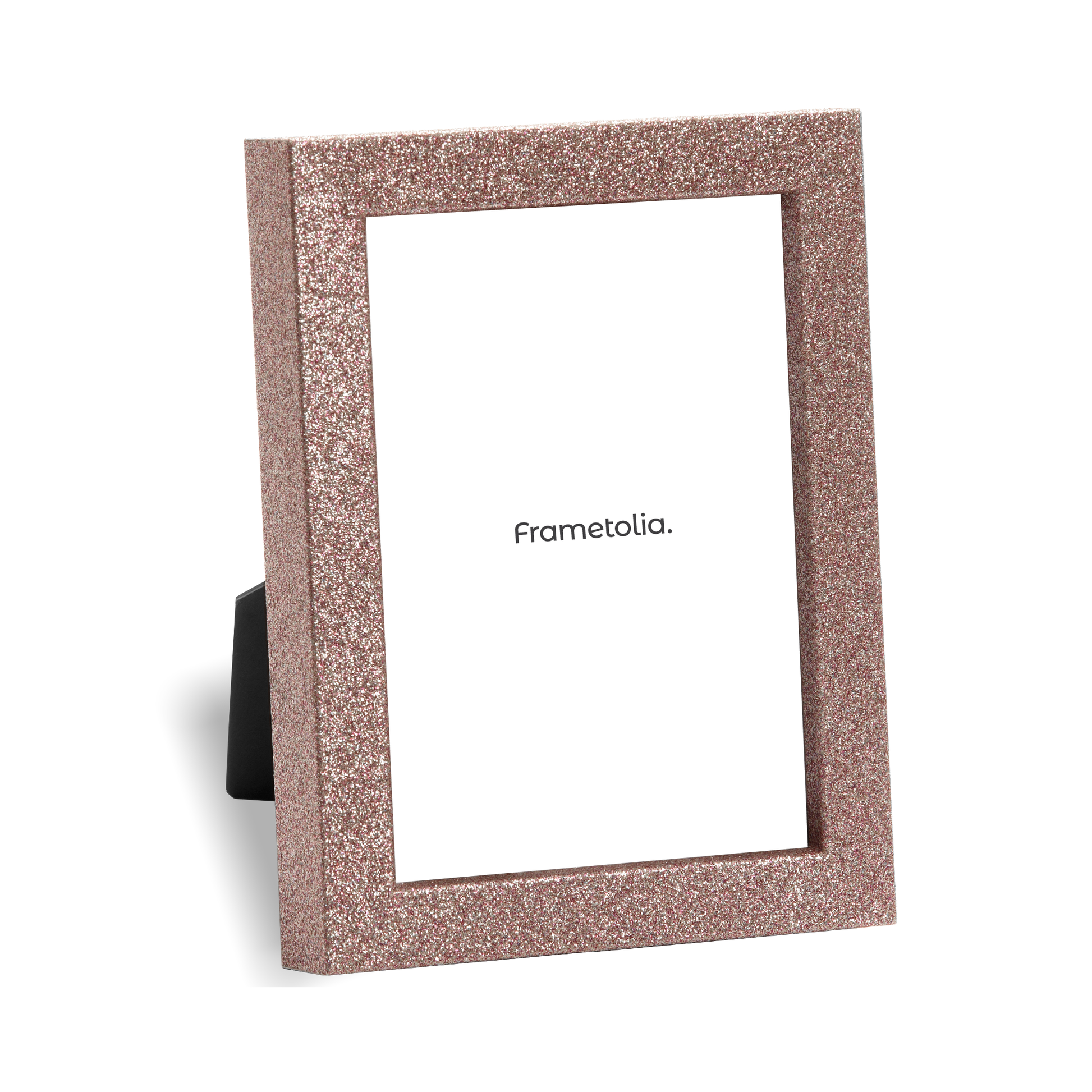 Angled view of colbalt glitter frame