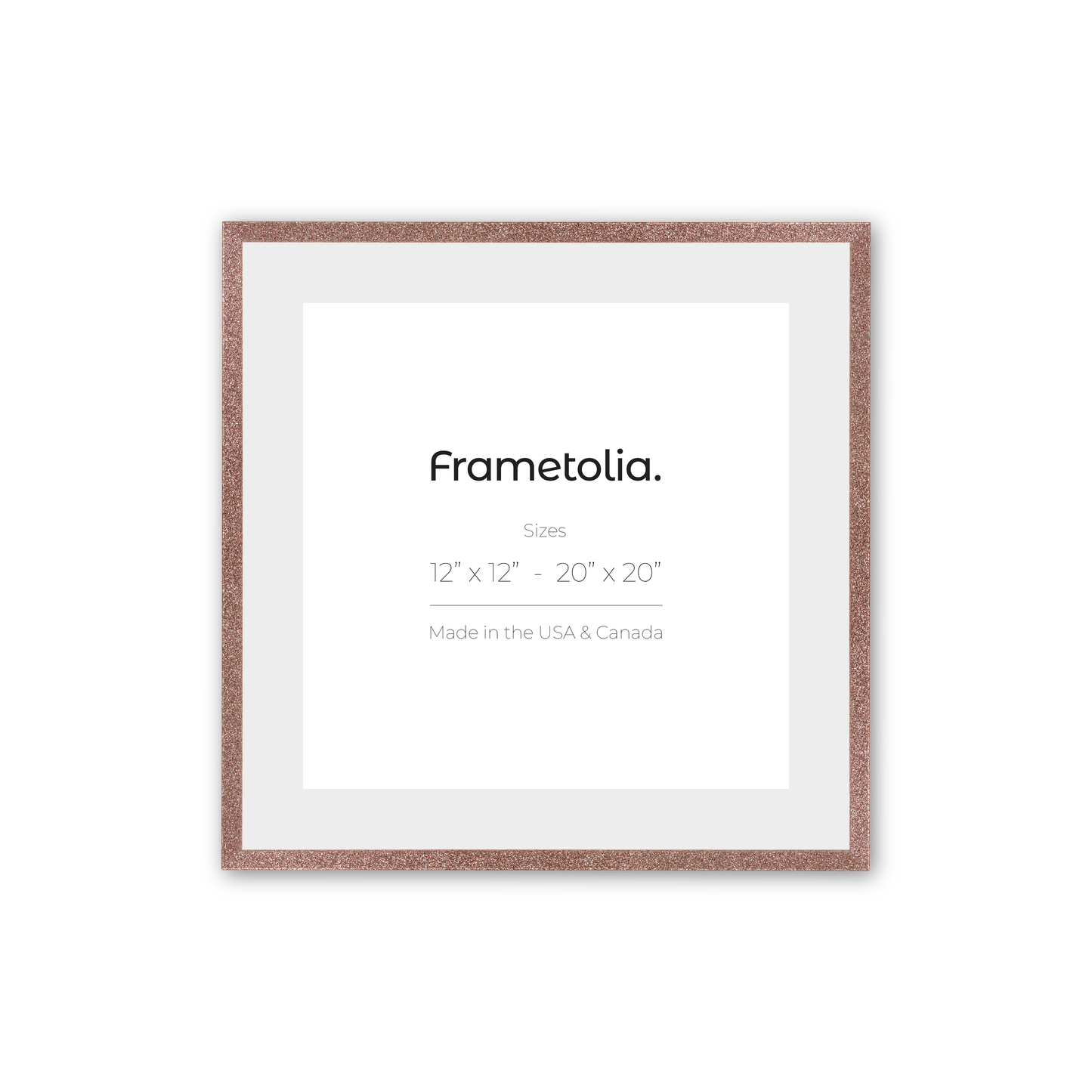 Rose Glitter Frame With Custom Print