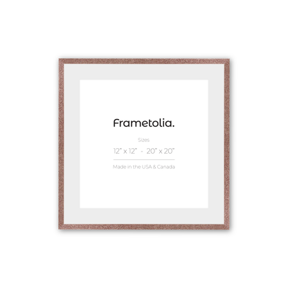 Rose Glitter Frame With Custom Print