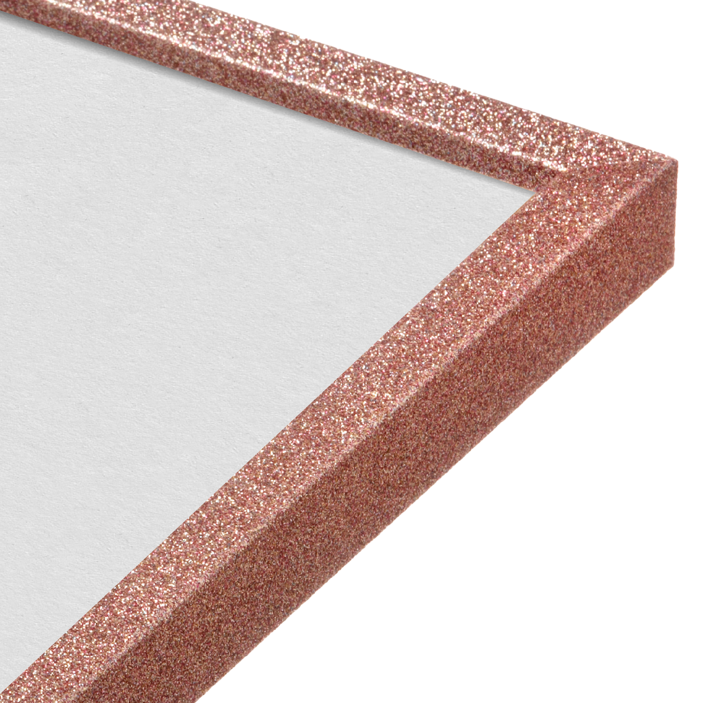 rose glitter wall frame corner close up