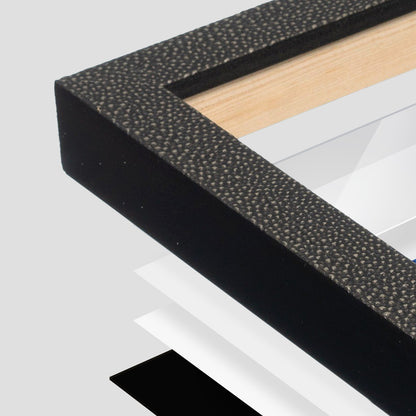 Fog Shagreen Narrow Width Table Top Frame