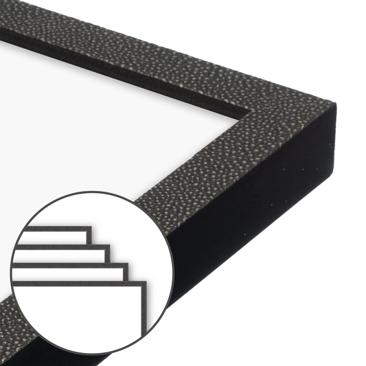 Fog Shagreen Narrow Width Wall Frame, Set of 4