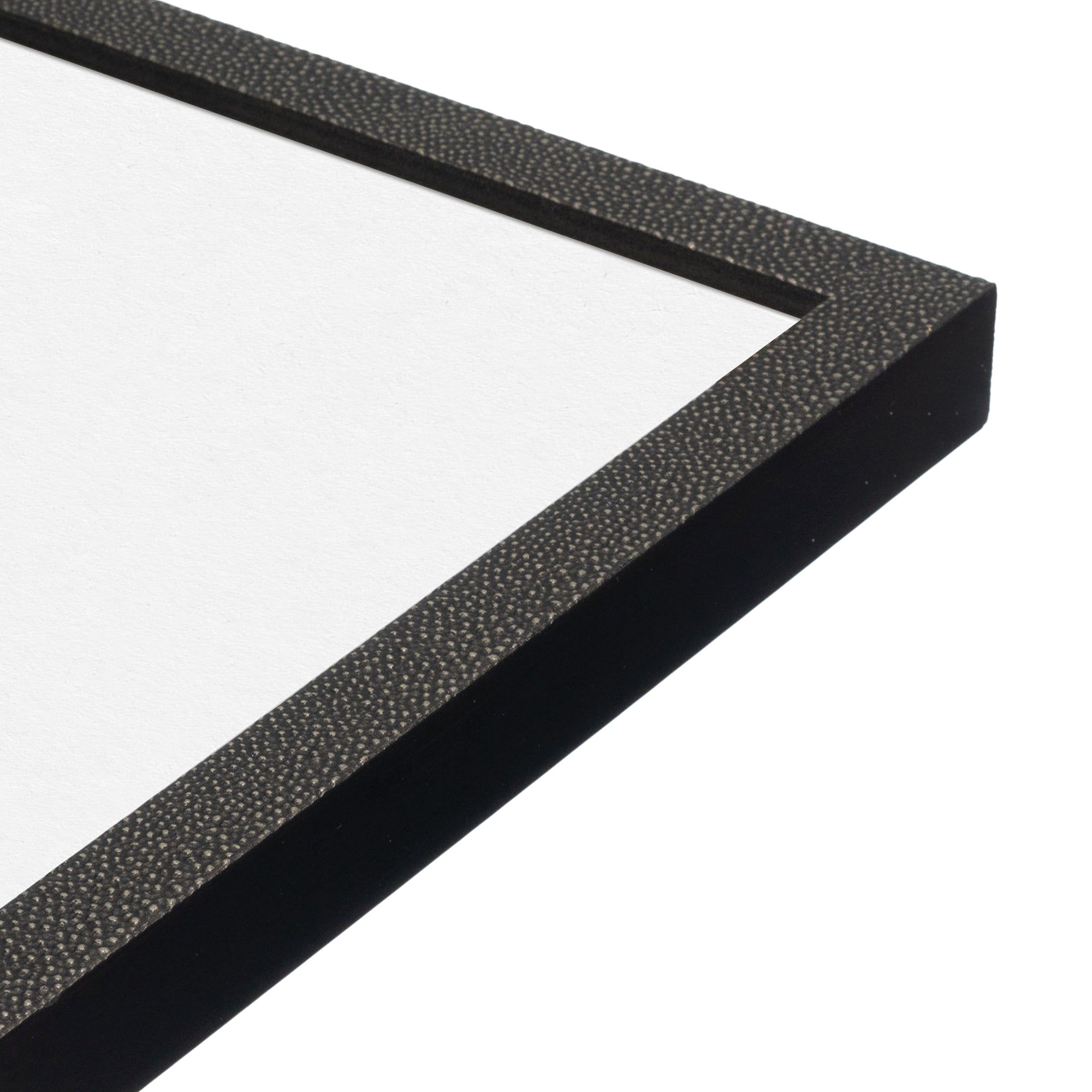 fog shagreen narrow width wall frame corner close up