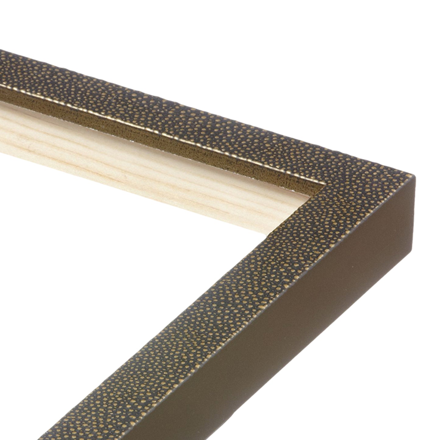 Gold Shagreen Narrow Width Wall Frame, Set of 3