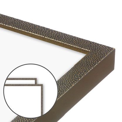 Gold Shagreen Narrow Width Wall Frame, Set of 2