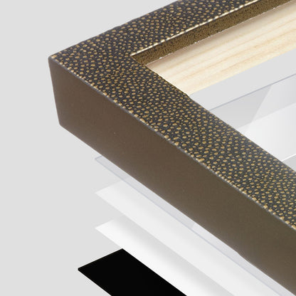 Gold Shagreen Aurelia Wall Frame, Set of 4