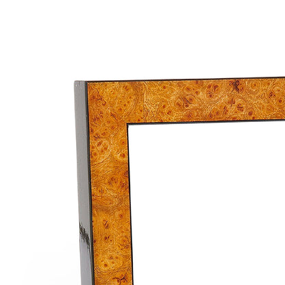 Orange Burlwood Narrow Width Wood Table Top Frame