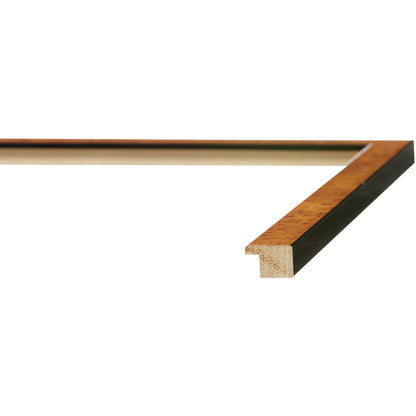 Orange Burlwood Narrow Width Wood Table Top Frame