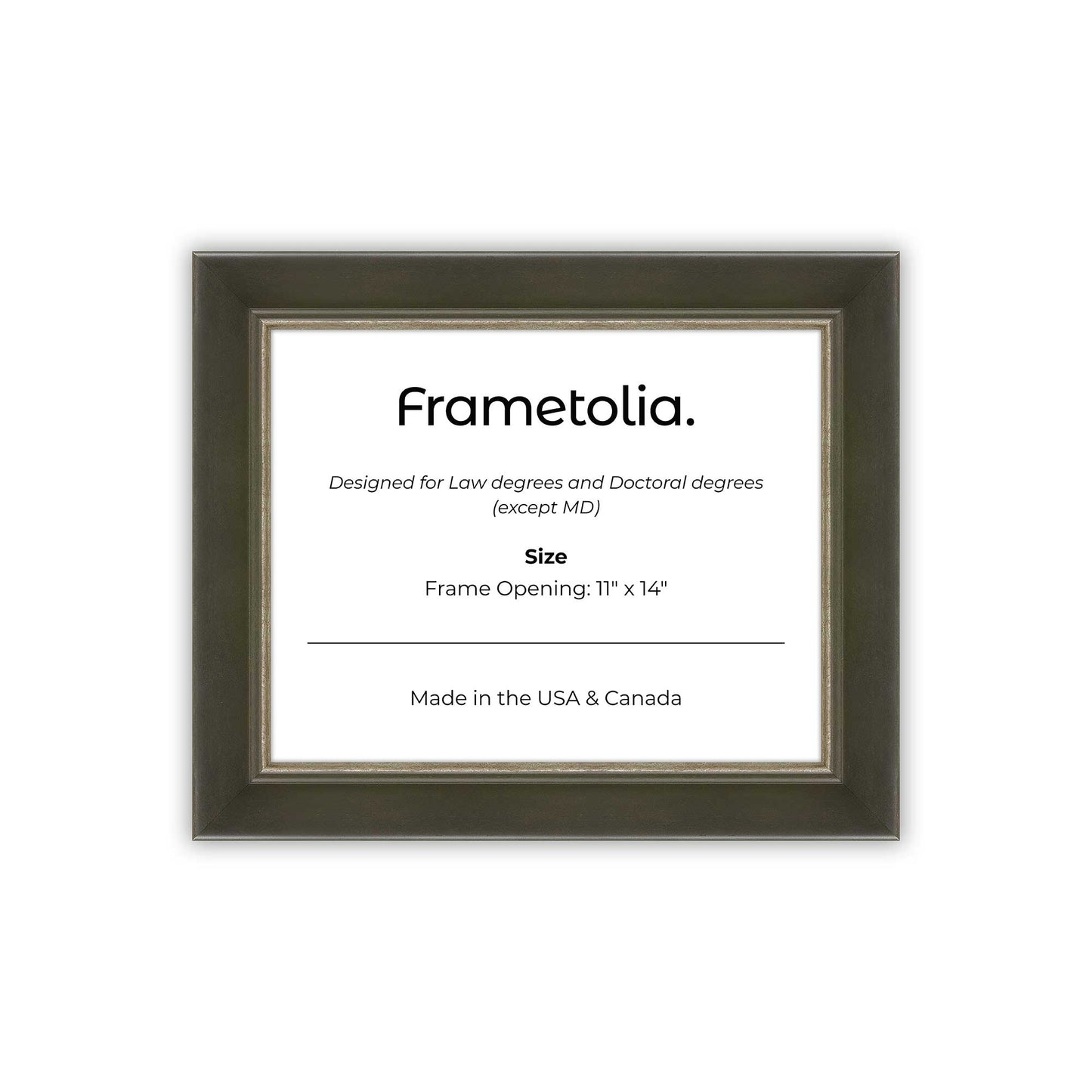 11" x 14" Black FAMILY  Diploma Frame - No Mat