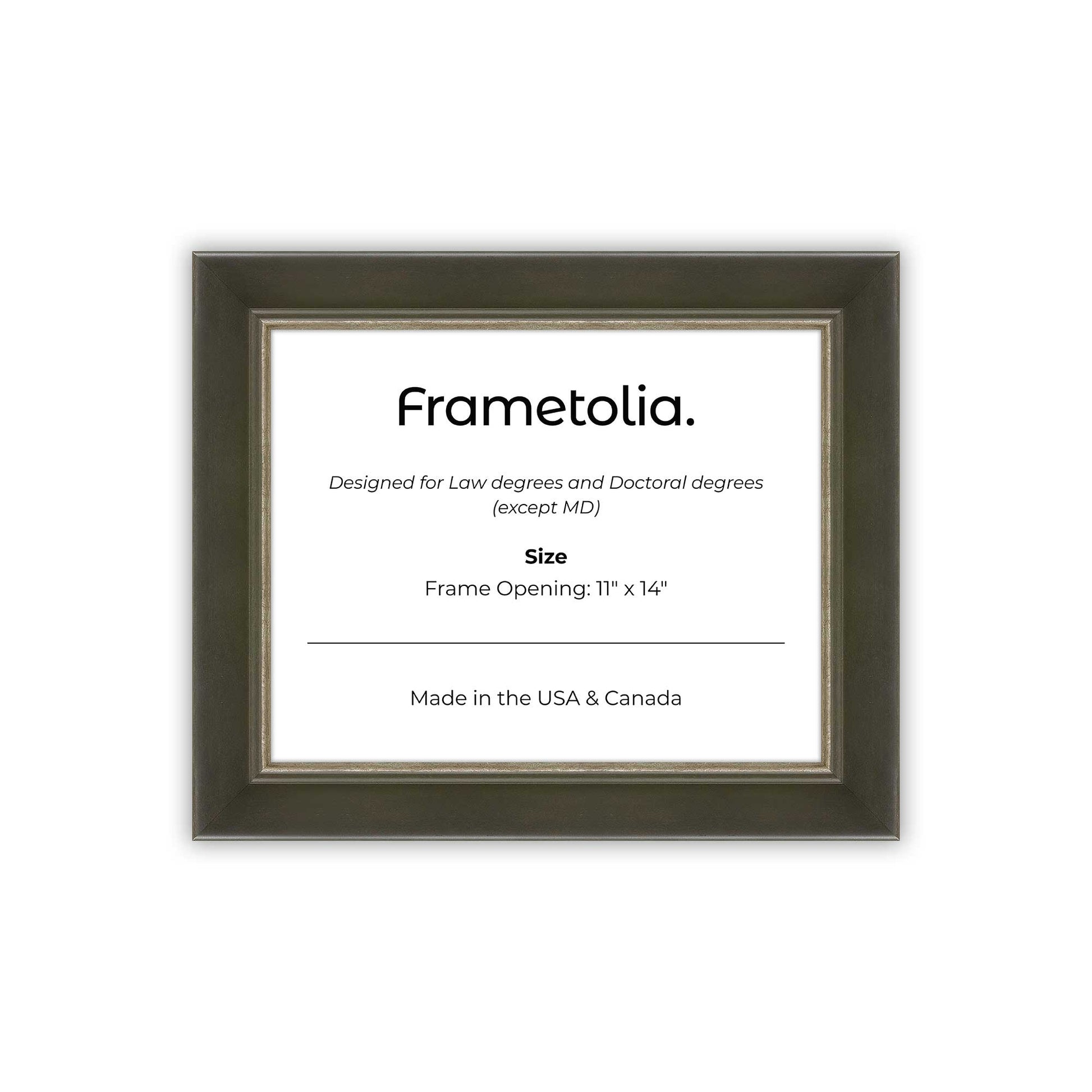 11" x 14" Black FAMILY  Diploma Frame - No Mat