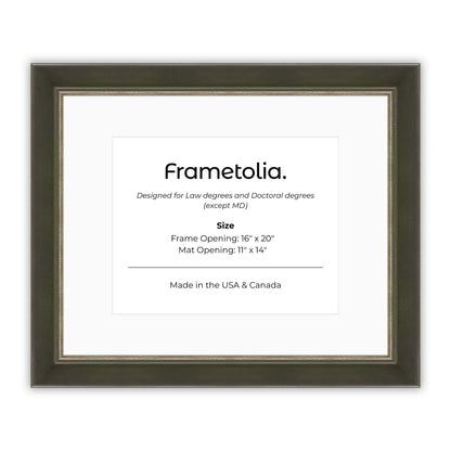 16" x 20" Black FAMILY  Diploma Frame with Mat - 11 x 14 opening