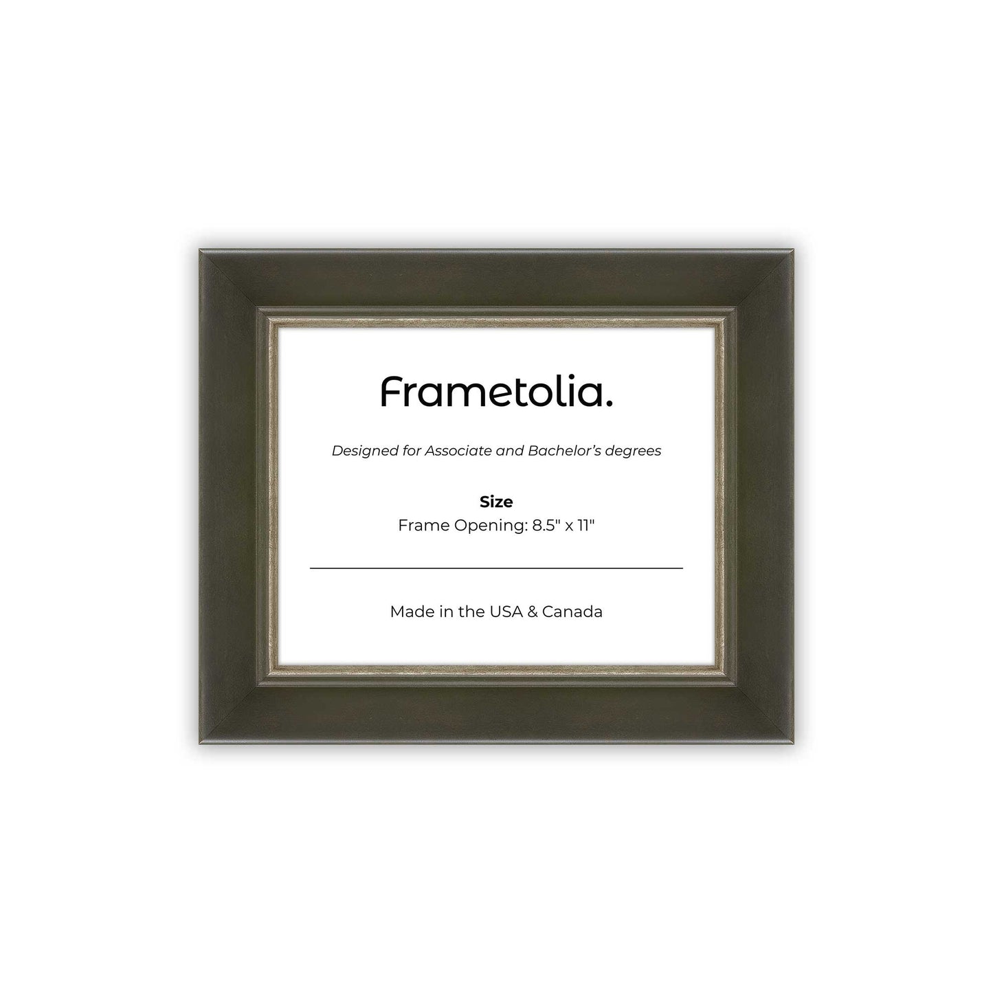 8.5" x 11" Black FAMILY  Diploma Frame - No Mat