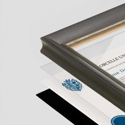 Black FAMILY Wall Frame corner Close up with layers broken out