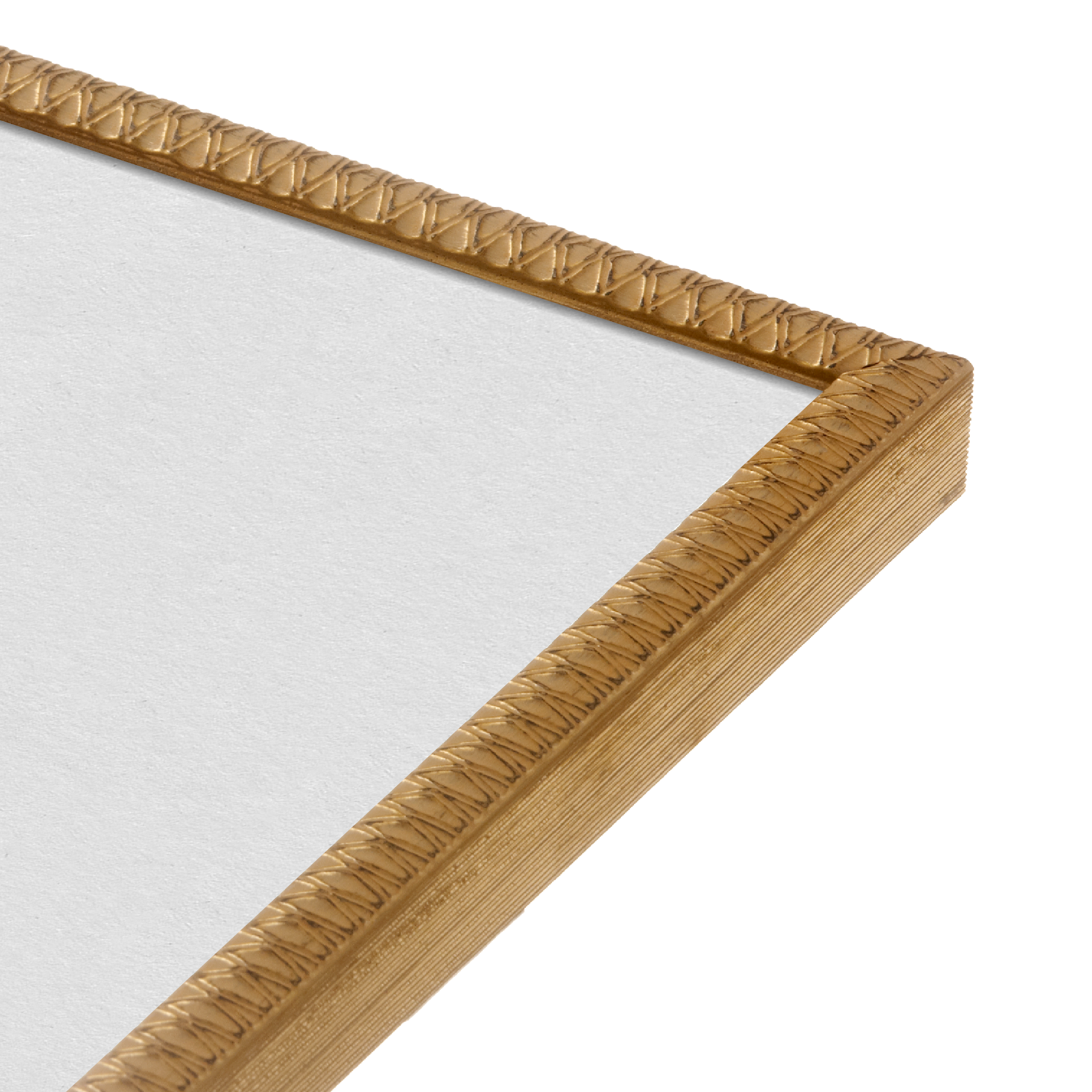 gold art deco wall frame corner close up