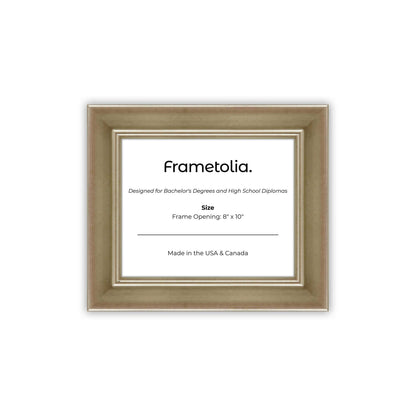 8" x 10" Gilded Silver FAMILY Diploma Frame - No Mat