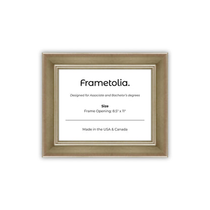 8.5" x 11" Gilded Silver FAMILY  Diploma Frame - No Mat