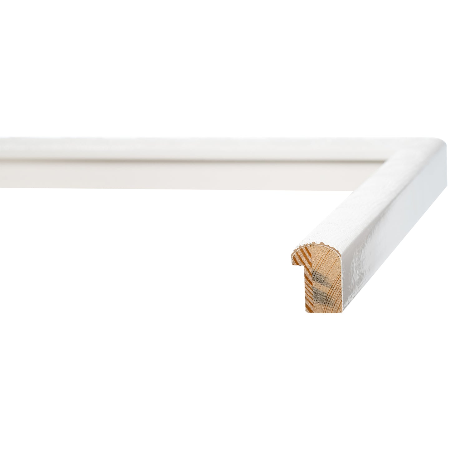 White Glaze Medium Width Table Top Frame