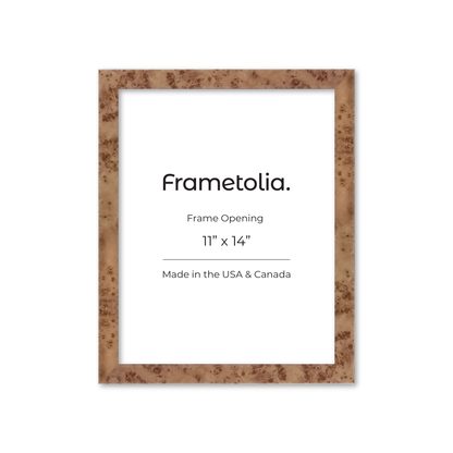 11" x 14" Caramel Burlwood Lucca Wall Frame