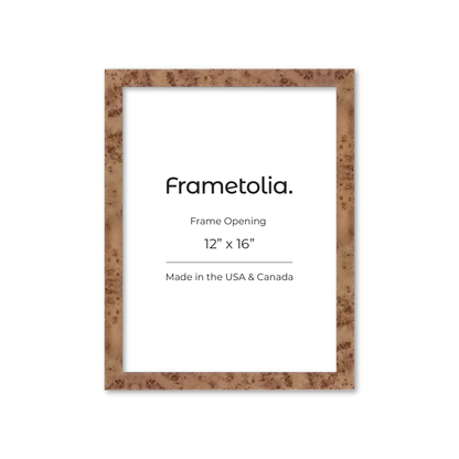 12" x 16" Caramel Burlwood Lucca Wall Frame