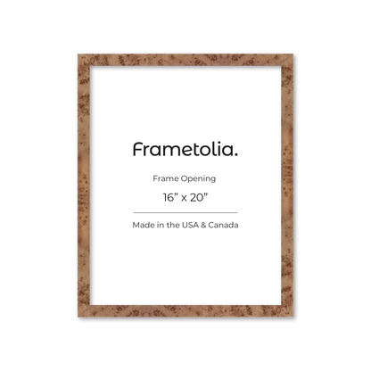 16" x 20" Caramel Burlwood Lucca Wall Frame