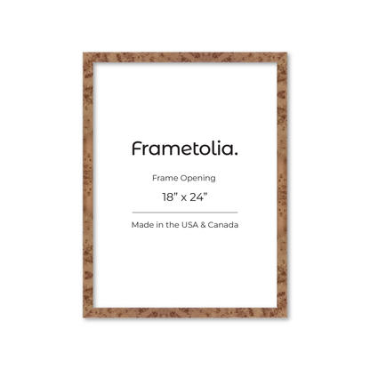 18" x 24" Caramel Burlwood Lucca Wall Frame