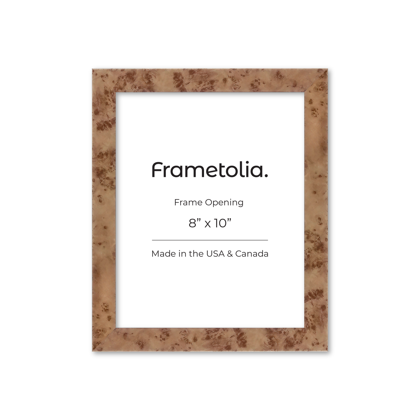 8" x 10" Caramel Burlwood Lucca Wall Frame