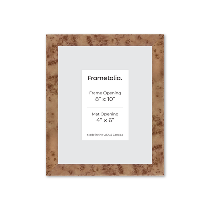 8" x 10" Caramel Burlwood Lucca Wall Frame