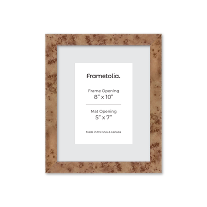 8" x 10" Caramel Burlwood Lucca Wall Frame