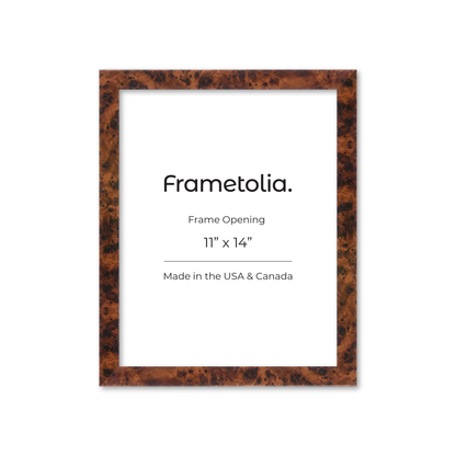 11" x 14" Amber Burlwood Lucca Wall Frame
