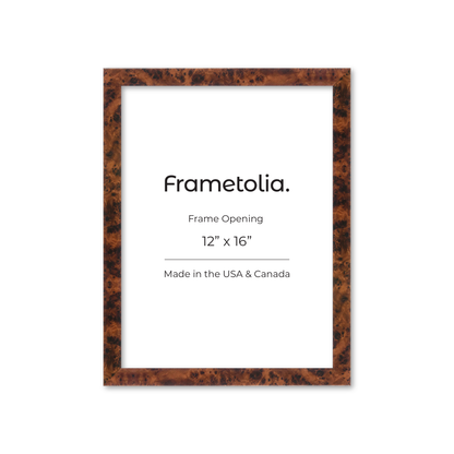 12" x 16" Amber Burlwood Lucca Wall Frame
