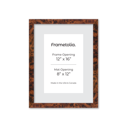 12" x 16" Amber Burlwood Lucca Wall Frame