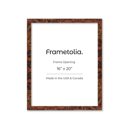 16" x 20" Amber Burlwood Lucca Wall Frame