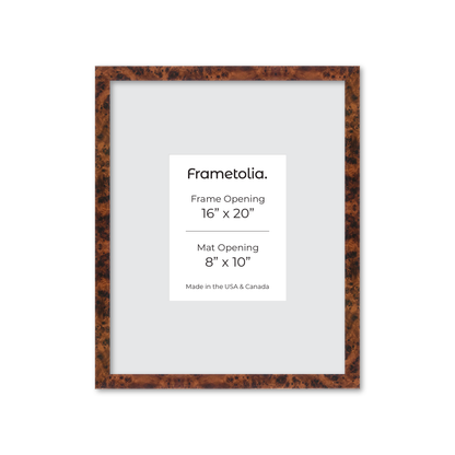 16" x 20" Amber Burlwood Lucca Wall Frame