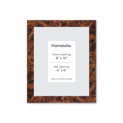 8" x 10" Amber Burlwood Lucca Wall Frame