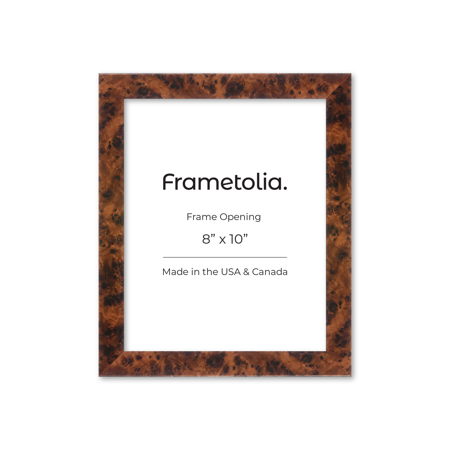 8" x 10" Amber Burlwood Lucca Wall Frame