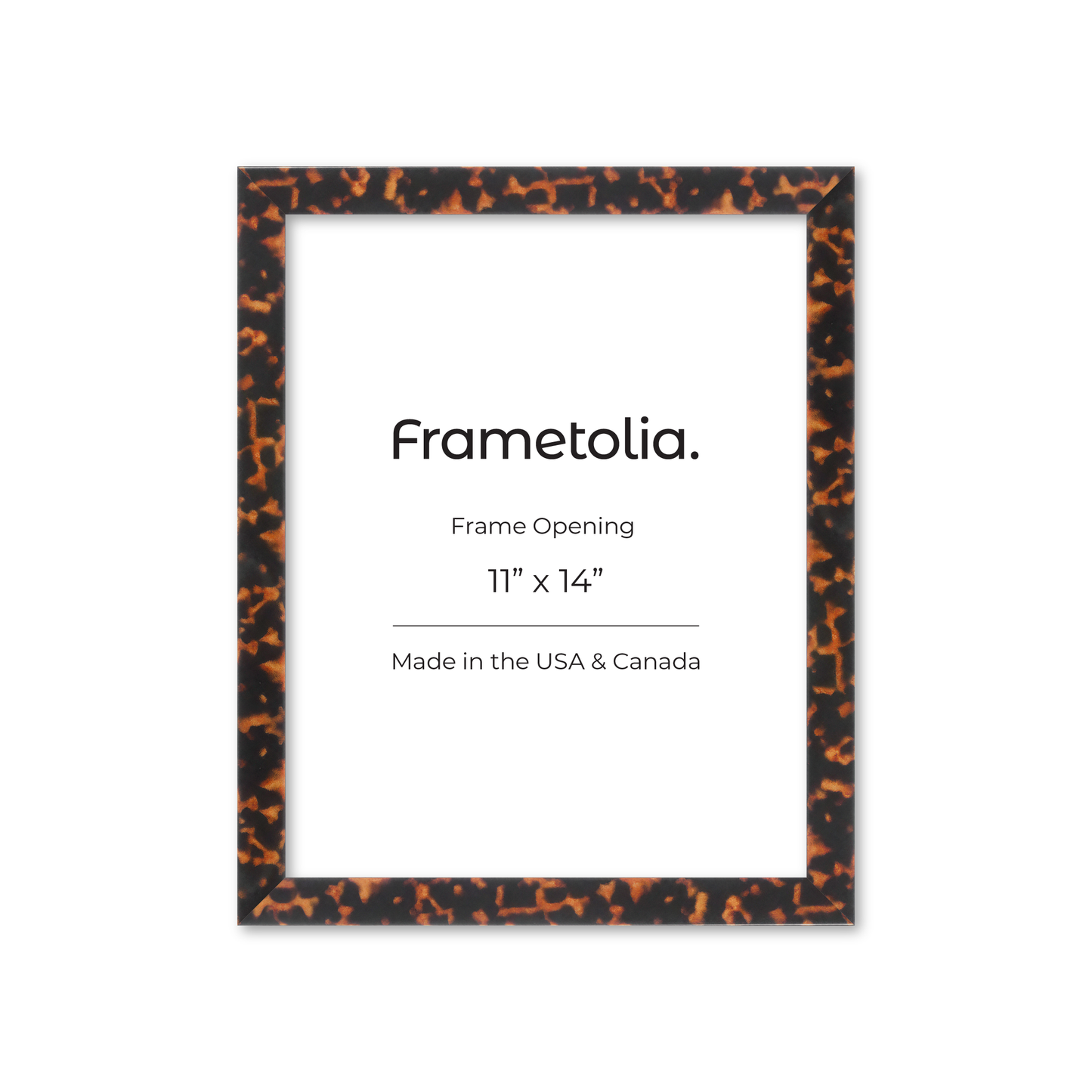 11" x 14" Tortoise Burlwood Lucca Wall Frame