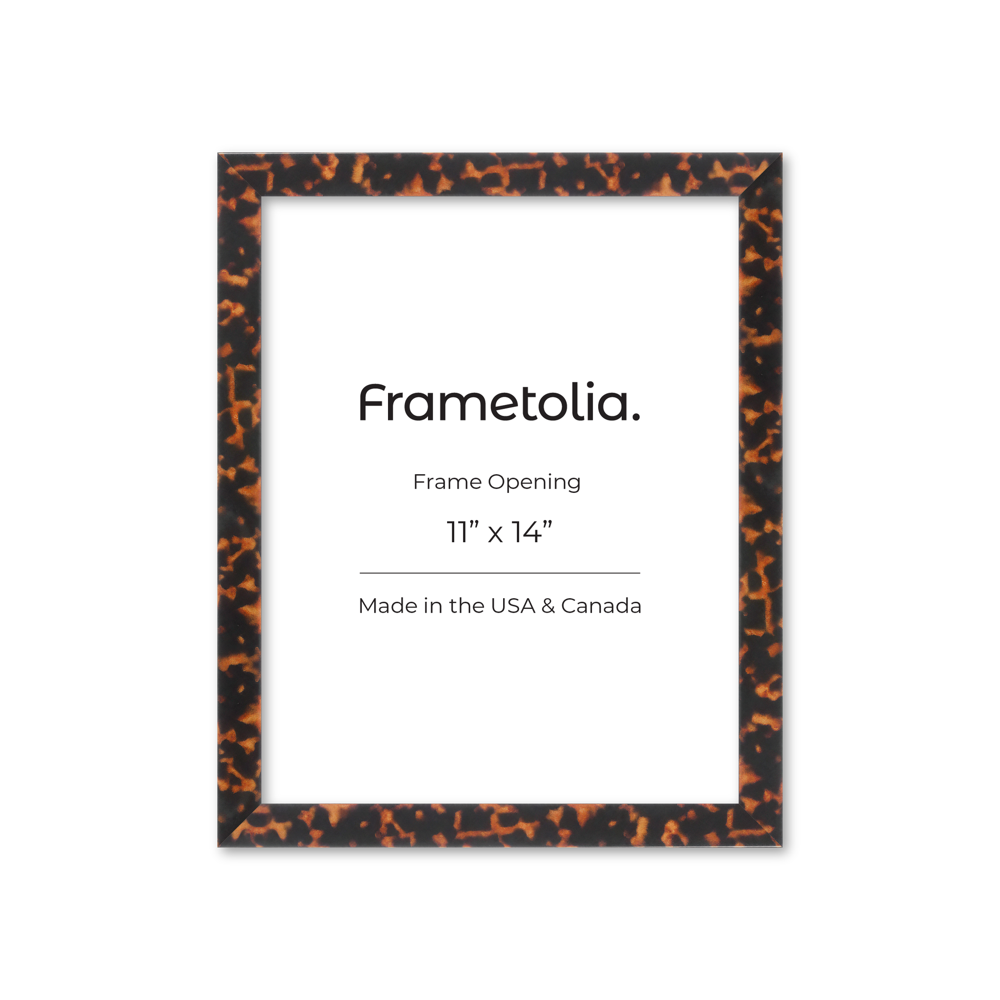 11" x 14" Tortoise Burlwood Lucca Wall Frame