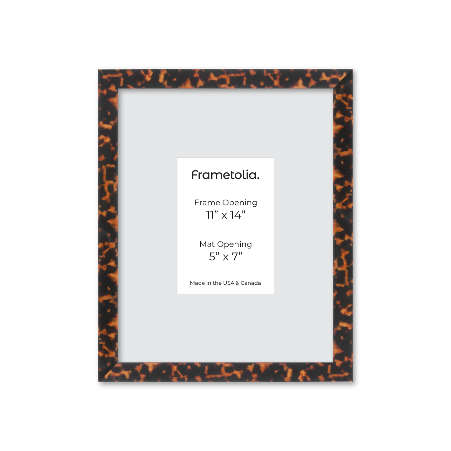 11" x 14" Tortoise Burlwood Lucca Wall Frame