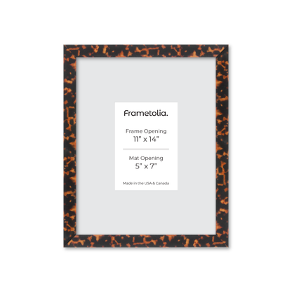 11" x 14" Tortoise Burlwood Lucca Wall Frame
