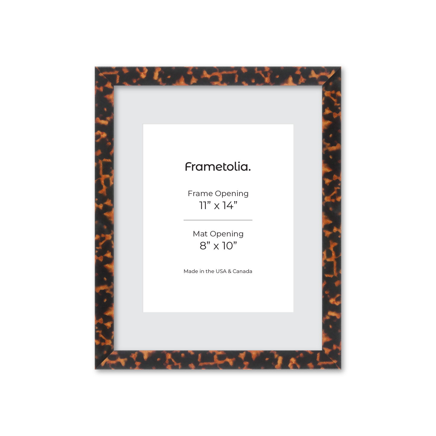 11" x 14" Tortoise Burlwood Lucca Wall Frame