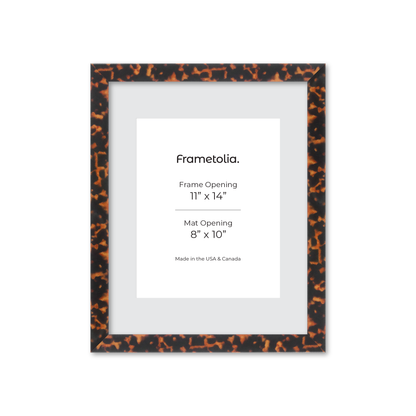 11" x 14" Tortoise Burlwood Lucca Wall Frame