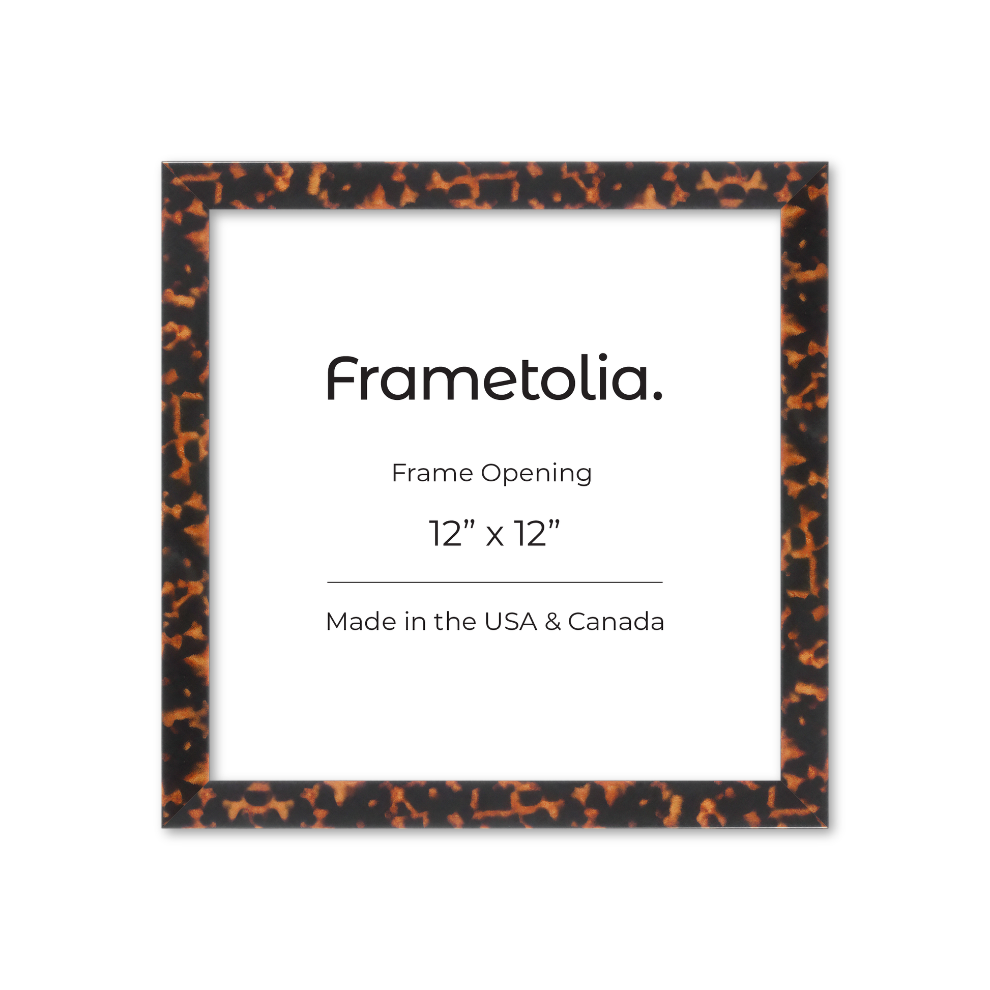 12" x 12" Tortoise Burlwood Lucca Wall Frame