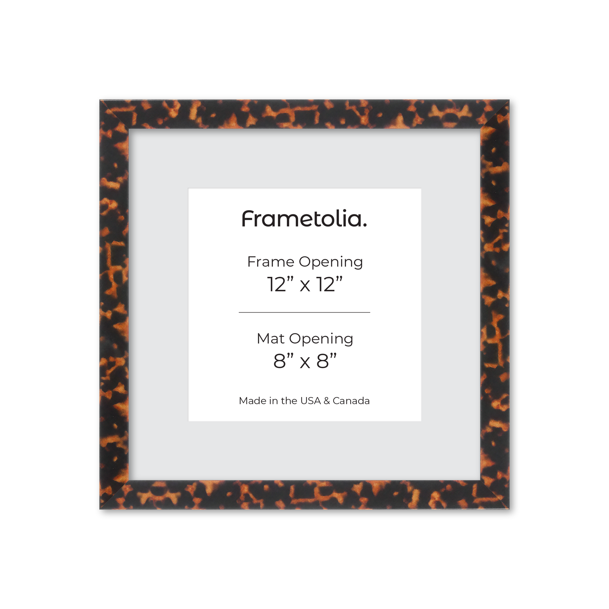 12" x 12" Tortoise Burlwood Lucca Wall Frame