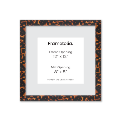 12" x 12" Tortoise Burlwood Lucca Wall Frame