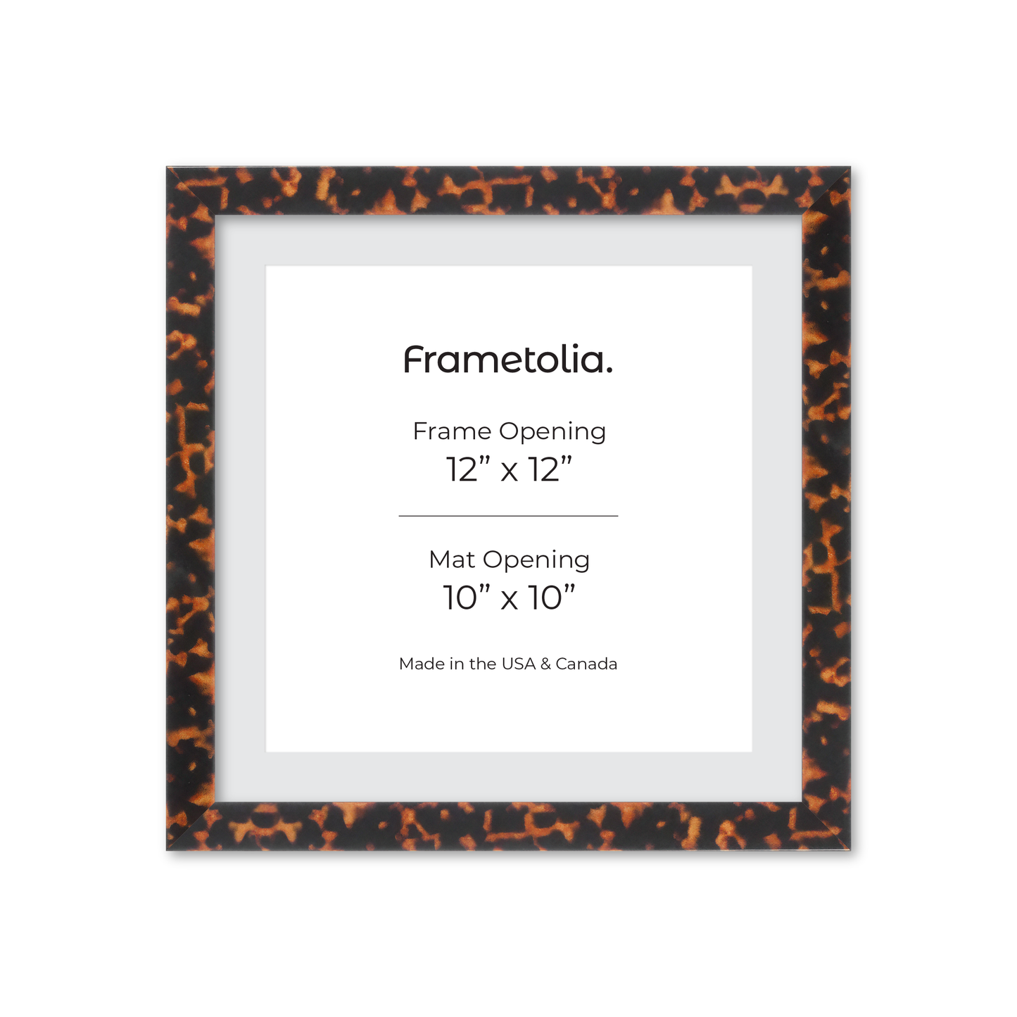 12" x 12" Tortoise Burlwood Lucca Wall Frame