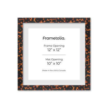 12" x 12" Tortoise Burlwood Lucca Wall Frame
