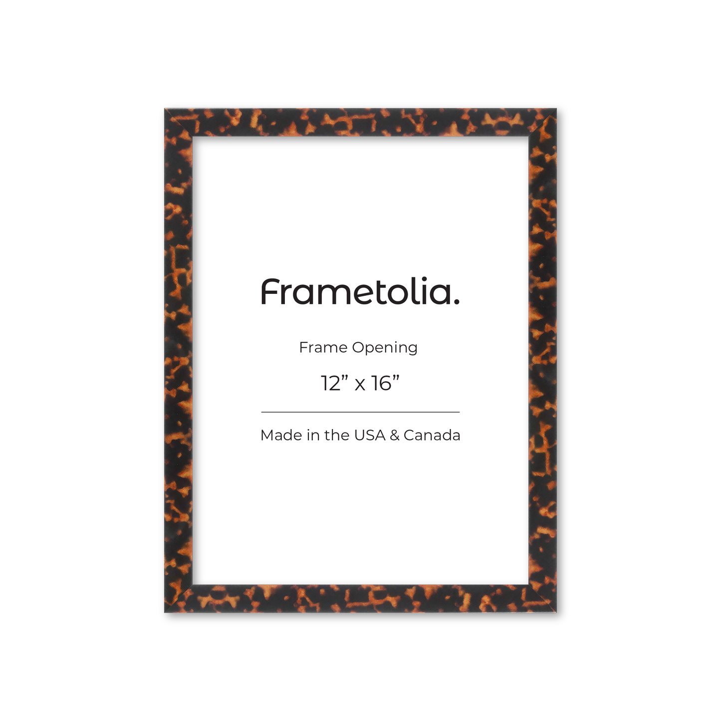 12" x 16" Tortoise Burlwood Lucca Wall Frame